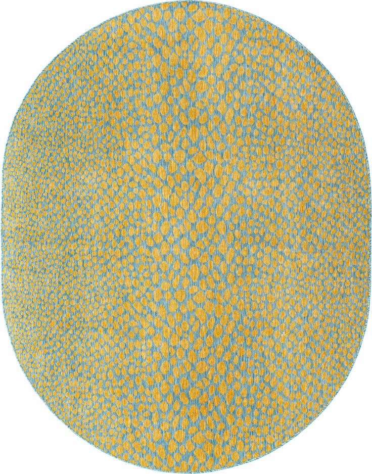 Detail image of 7' 10 x 10' Easy-Clean Jill Zarin Cape Town Indoor / Outdoor Oval Rug