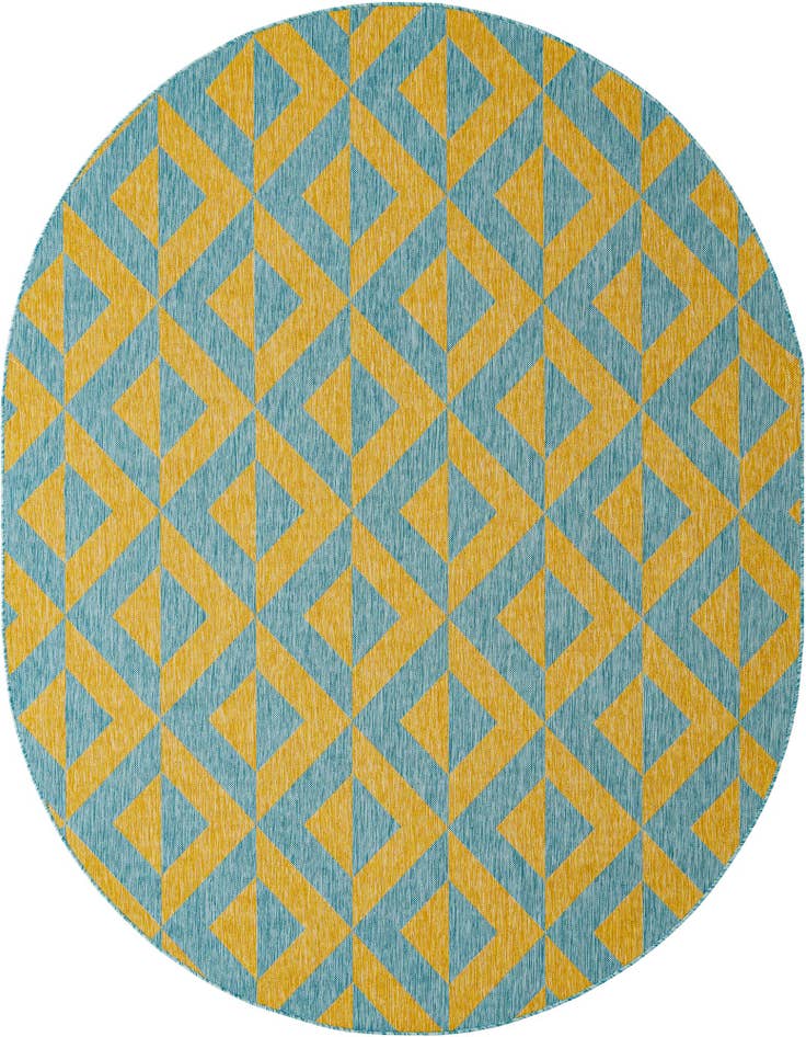 Detail image of 7' 10 x 10' Easy-Clean Jill Zarin Napa Indoor / Outdoor Oval Rug
