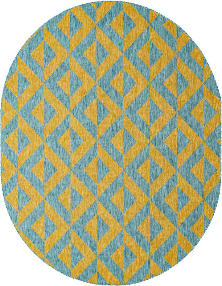 7' 10 x 10' Easy-Clean Jill Zarin Napa Indoor / Outdoor Oval Rug