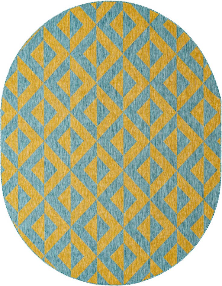 Detail image of 7' 10 x 10' Easy-Clean Jill Zarin Napa Indoor / Outdoor Oval Rug