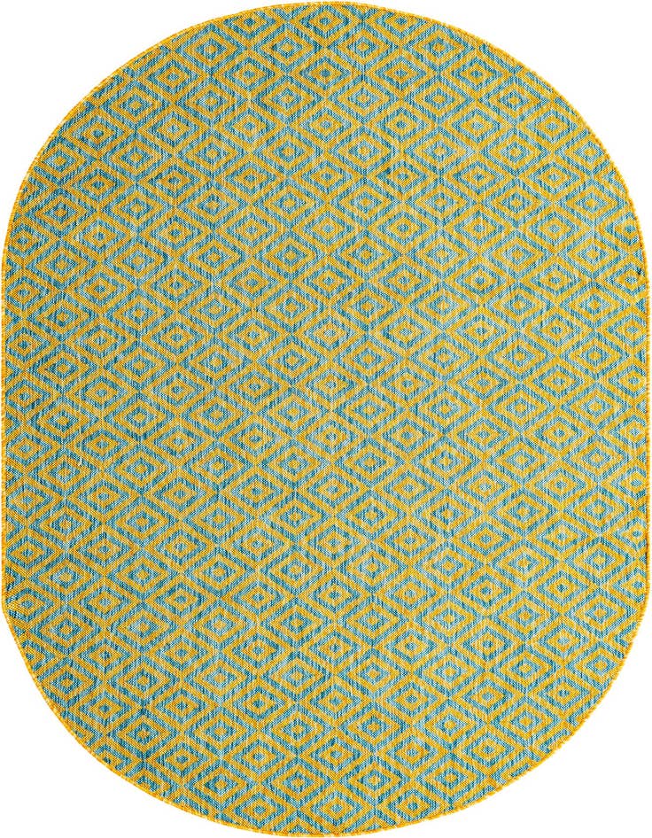 Detail image of 5' 3 x 8' Easy-Clean Jill Zarin Costa Rica Indoor / Outdoor Oval Rug