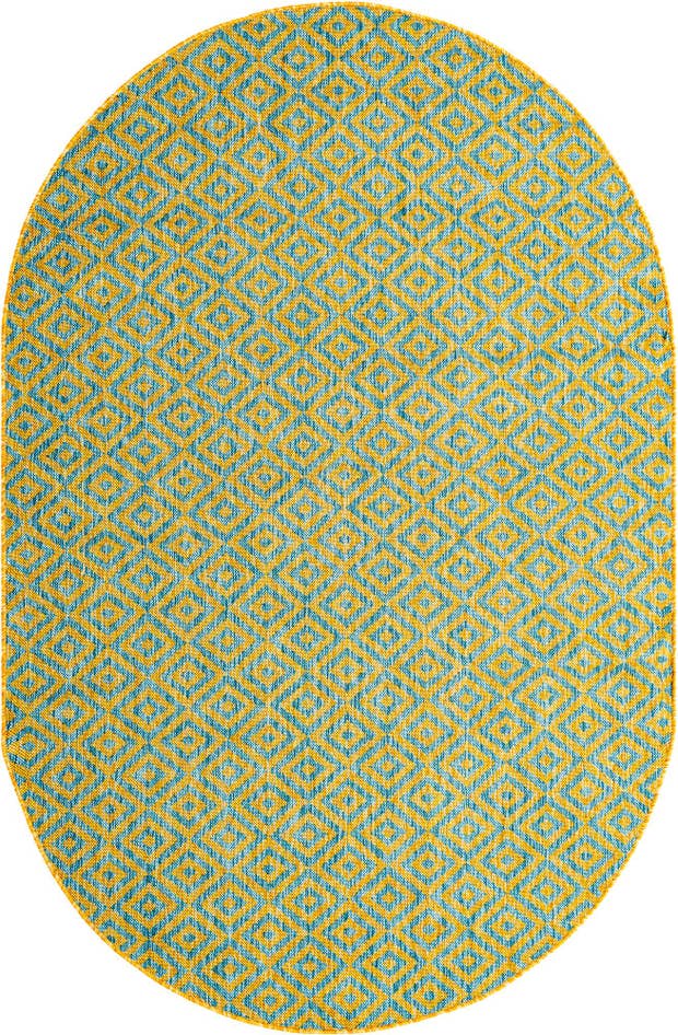 Detail image of 5' 3 x 8' Easy-Clean Jill Zarin Costa Rica Indoor / Outdoor Oval Rug