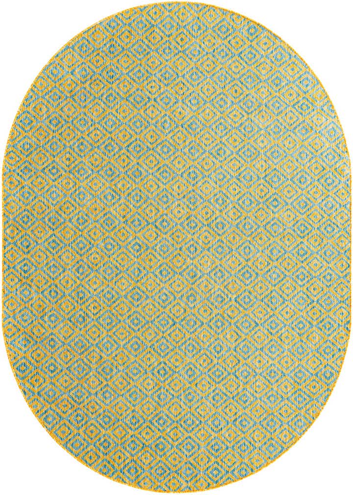 7' 10 x 10' Easy-Clean Jill Zarin Costa Rica Indoor / Outdoor Oval Rug