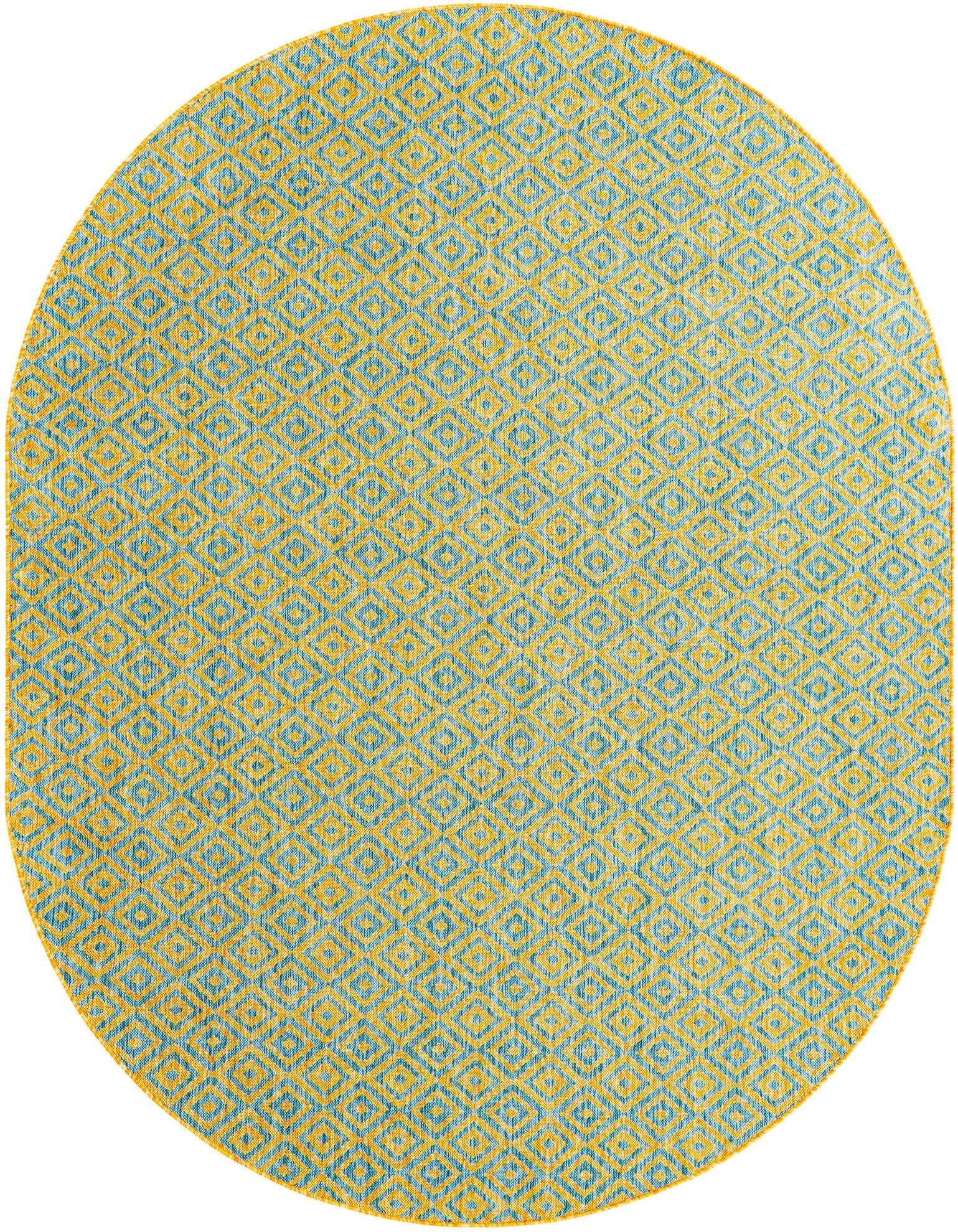 7' 10 x 10' Easy-Clean Jill Zarin Costa Rica Indoor / Outdoor Oval Rug