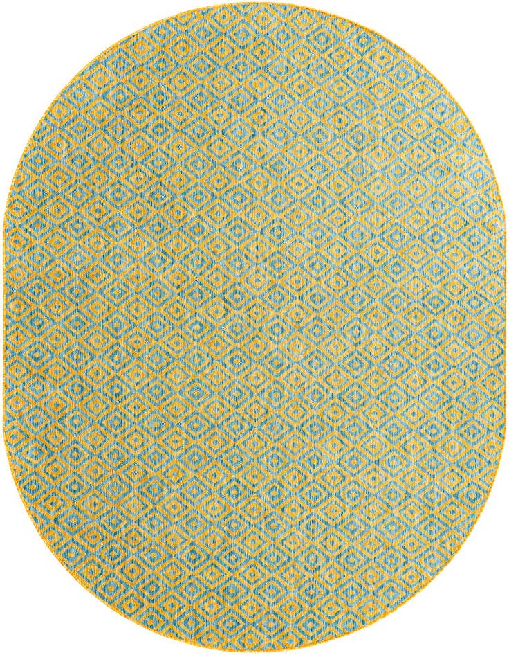 Detail image of 7' 10 x 10' Easy-Clean Jill Zarin Costa Rica Indoor / Outdoor Oval Rug