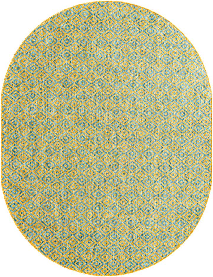 7' 10 x 10' Easy-Clean Jill Zarin Costa Rica Indoor / Outdoor Oval Rug