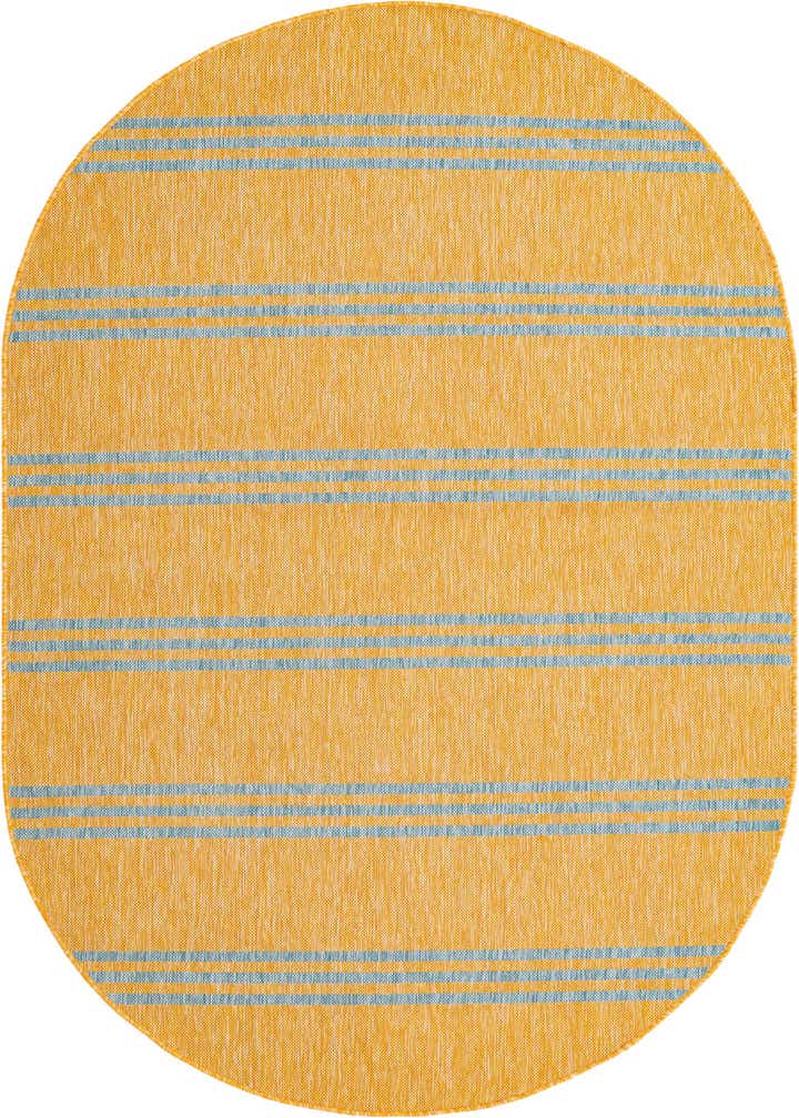 5' 3 x 8' Easy-Clean Jill Zarin Anguilla Indoor / Outdoor Oval Rug