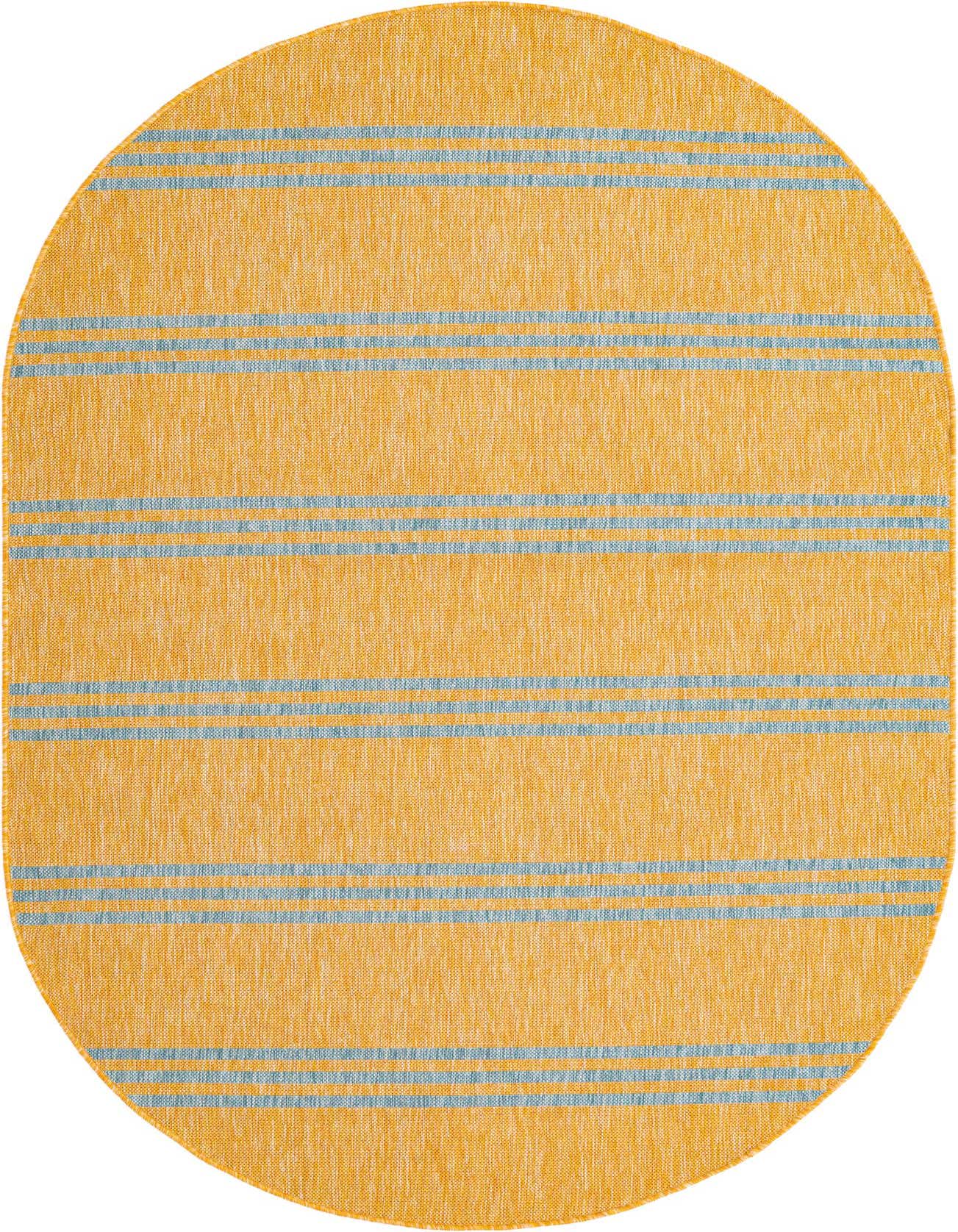 5' 3 x 8' Easy-Clean Jill Zarin Anguilla Indoor / Outdoor Oval Rug