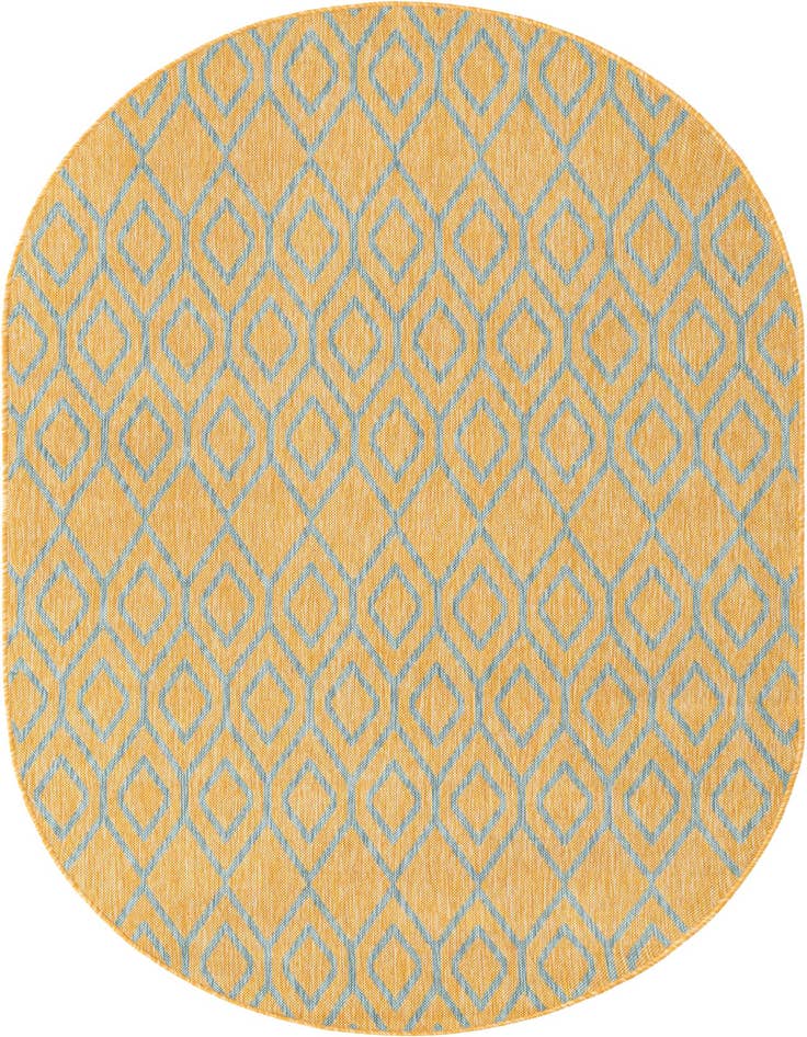 Detail image of 5' 3 x 8' Easy-Clean Jill Zarin Turks and Caicos Indoor / Outdoor Oval Rug