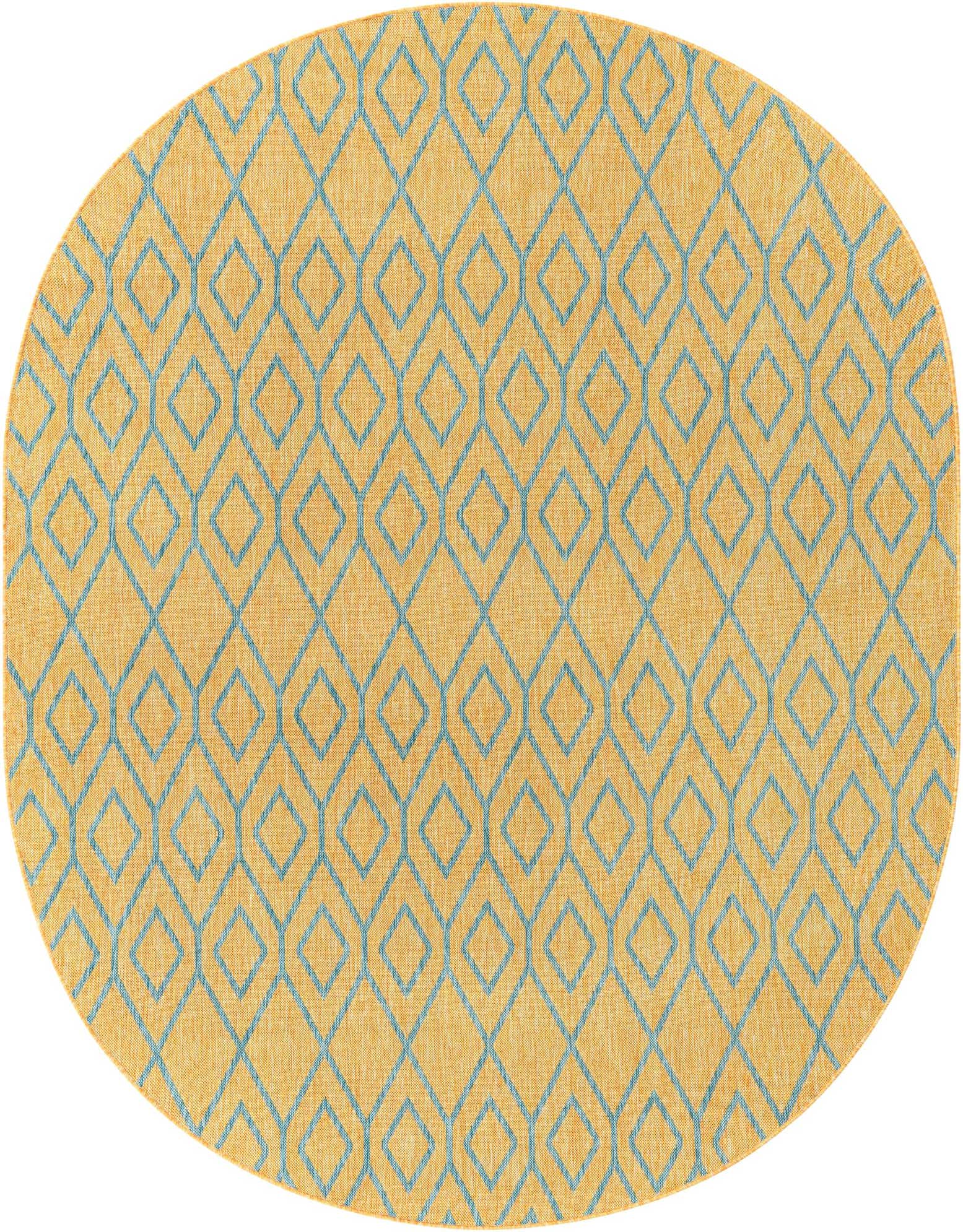 7' 10 x 10' Easy-Clean Jill Zarin Turks and Caicos Indoor / Outdoor Oval Rug