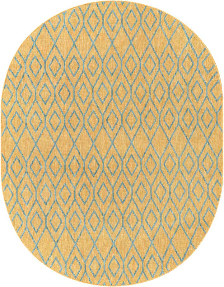 7' 10 x 10' Easy-Clean Jill Zarin Turks and Caicos Indoor / Outdoor Oval Rug