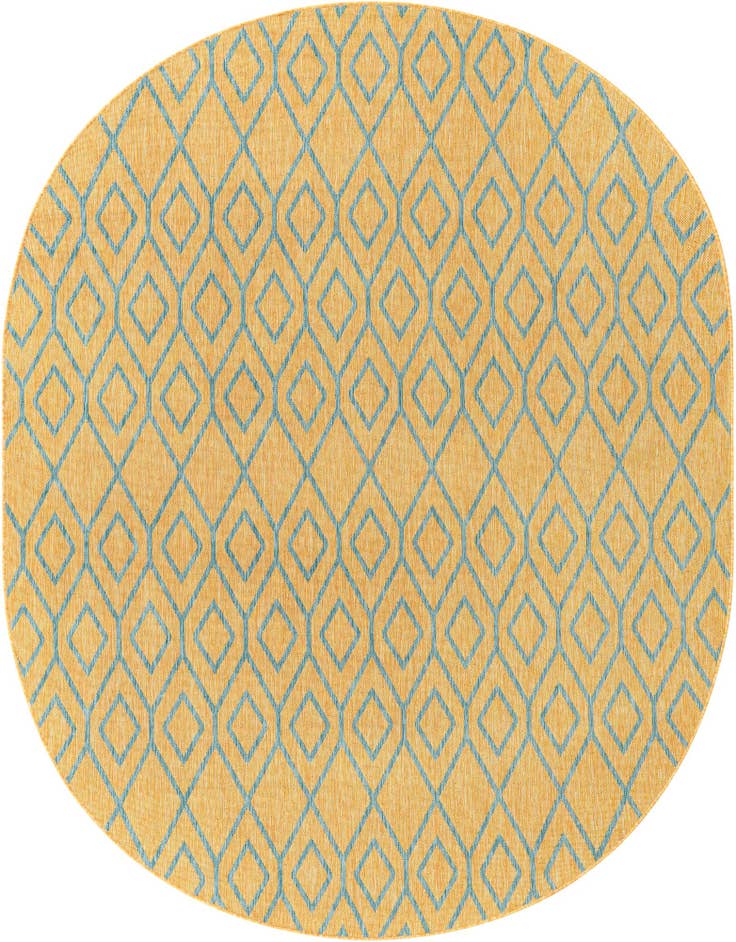 Detail image of 7' 10 x 10' Easy-Clean Jill Zarin Turks and Caicos Indoor / Outdoor Oval Rug