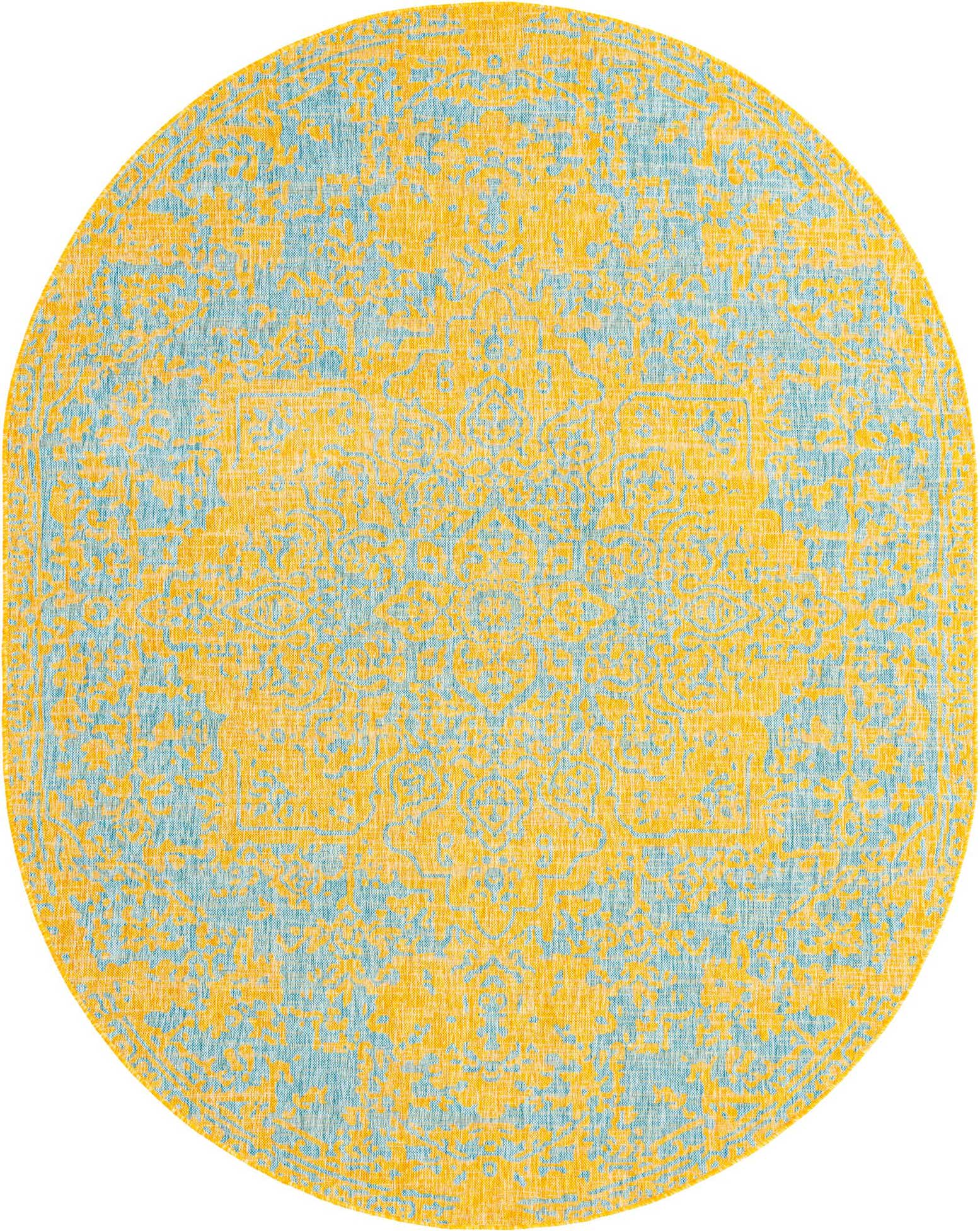 7' 10 x 10' Easy-Clean Jill Zarin Dubai Indoor / Outdoor Oval Rug