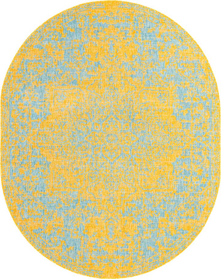 7' 10 x 10' Easy-Clean Jill Zarin Dubai Indoor / Outdoor Oval Rug