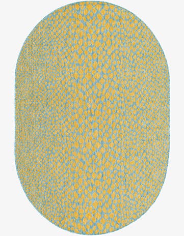 5' 3 x 8' Easy-Clean Jill Zarin Cape Town Indoor / Outdoor Oval Rug