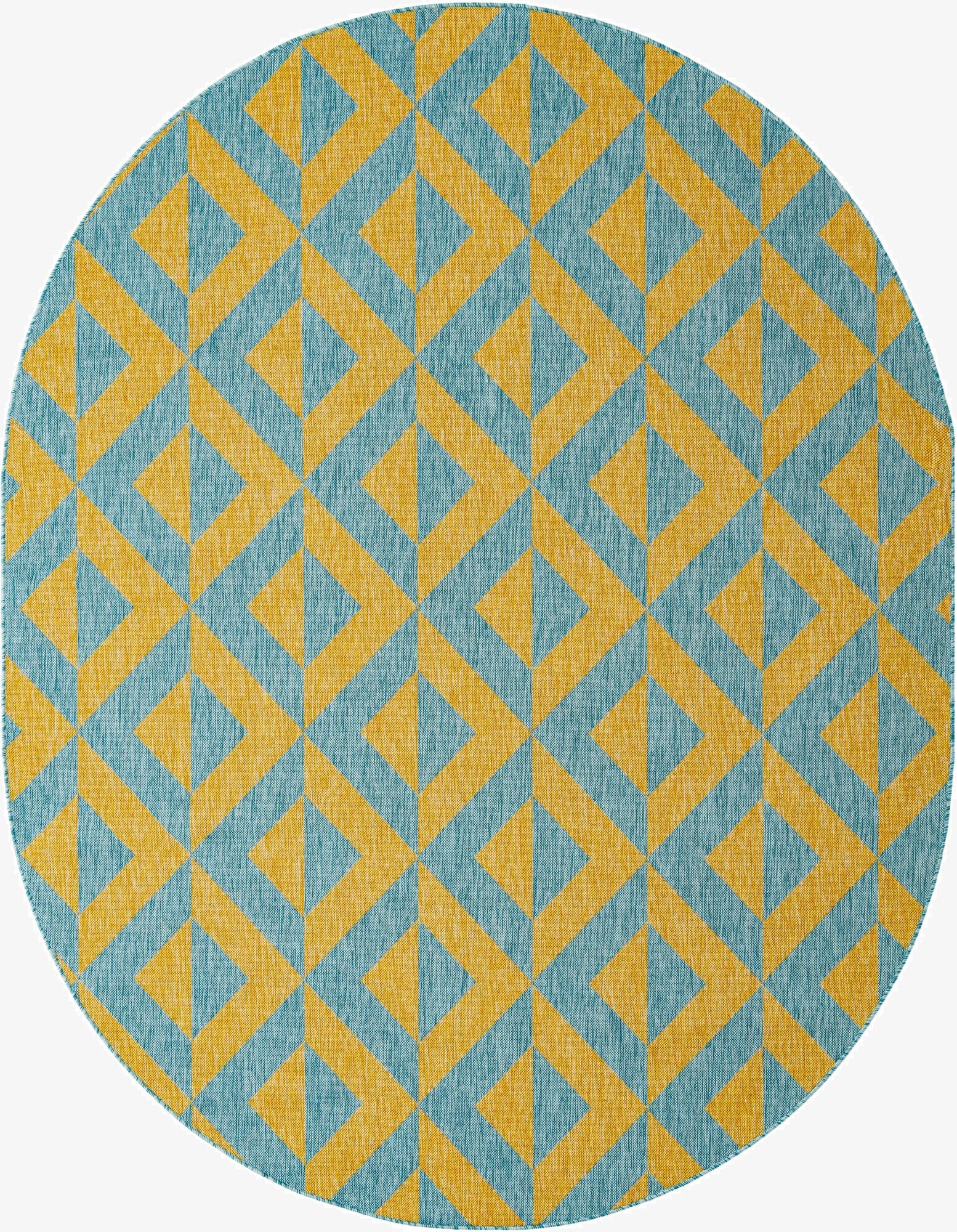 7' 10 x 10'  Washable Jill Zarin Napa Indoor / Outdoor Oval Rug