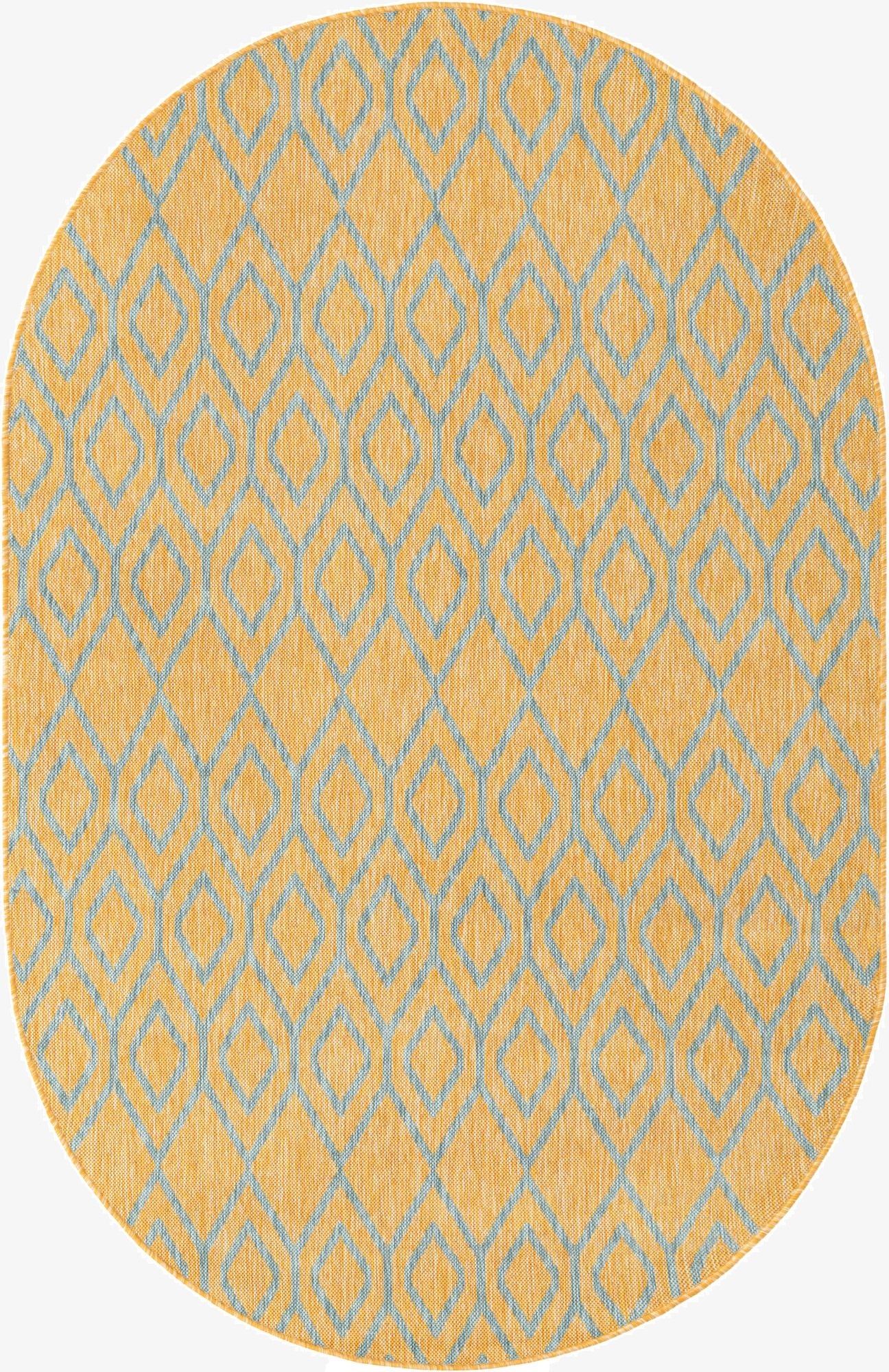 5' 3 x 8'  Washable Jill Zarin Turks and Caicos Indoor / Outdoor Oval Rug