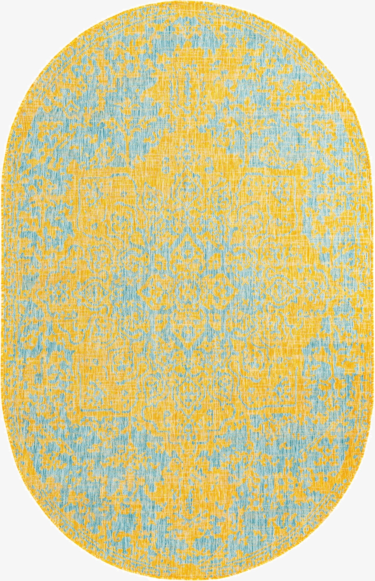 5' 3 x 8'  Washable Jill Zarin Dubai Indoor / Outdoor Oval Rug