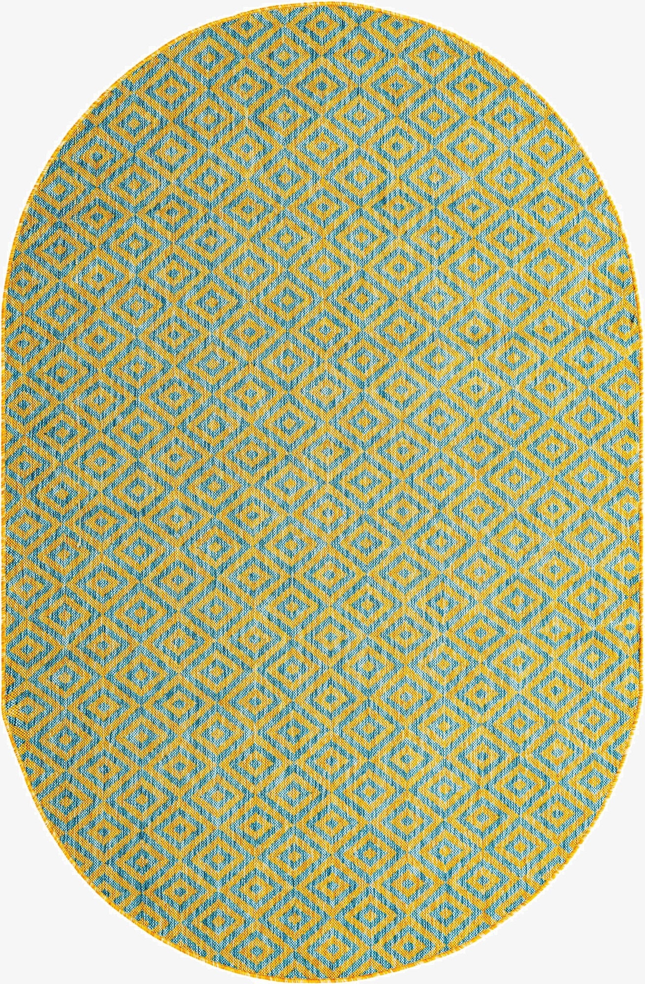 5' 3 x 8'  Washable Jill Zarin Costa Rica Indoor / Outdoor Oval Rug
