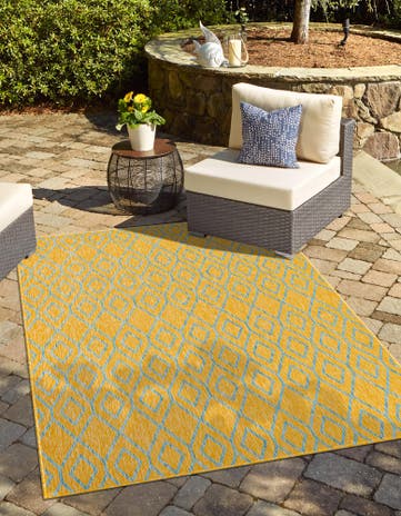 9' x 12' Easy-Clean Jill Zarin Turks and Caicos Indoor / Outdoor Rug