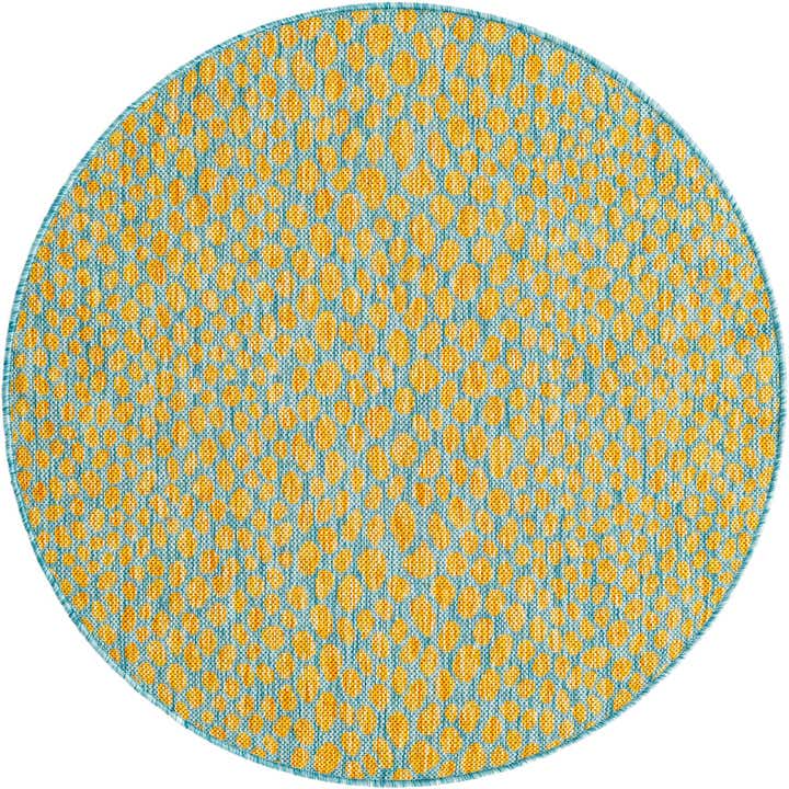 3' x 3' Easy-Clean Jill Zarin Cape Town Indoor / Outdoor Round Rug