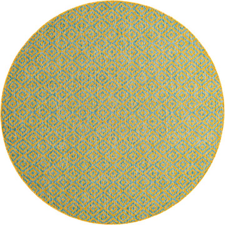 6' 7 x 6' 7 Easy-Clean Jill Zarin Costa Rica Indoor / Outdoor Round Rug