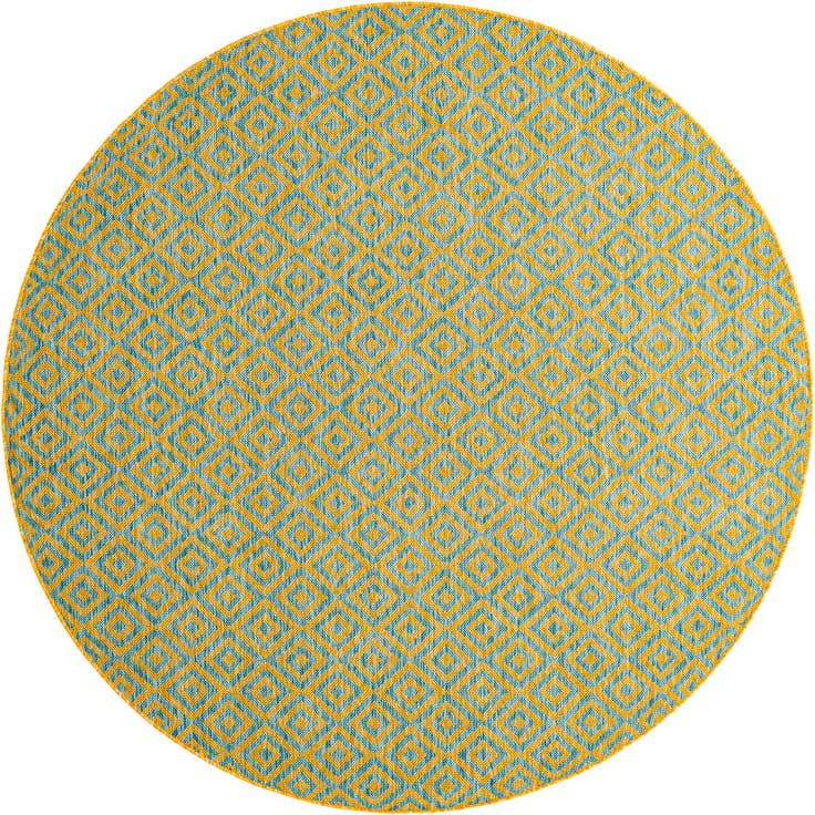 Detail image of 6' 7 x 6' 7 Easy-Clean Jill Zarin Costa Rica Indoor / Outdoor Round Rug
