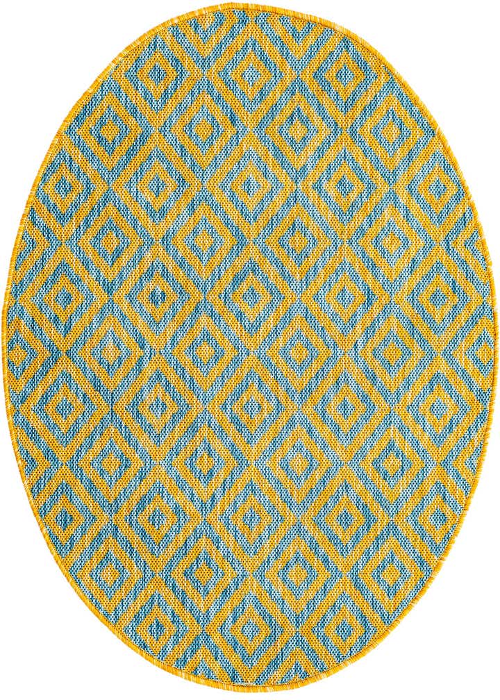 3' x 3' Easy-Clean Jill Zarin Costa Rica Indoor / Outdoor Round Rug