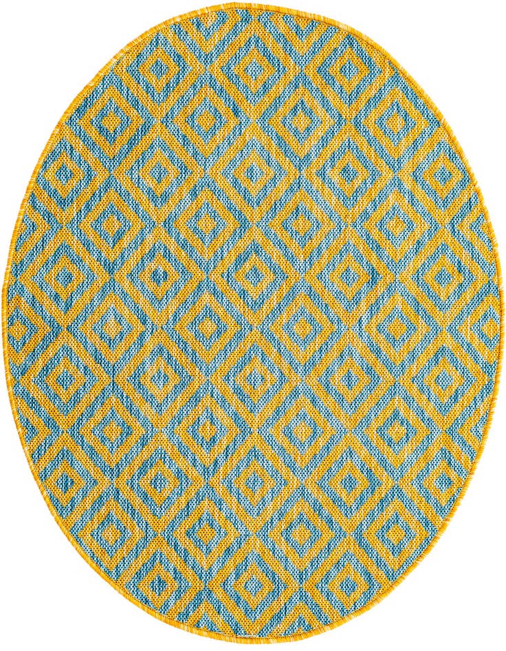 Detail image of 3' x 3' Easy-Clean Jill Zarin Costa Rica Indoor / Outdoor Round Rug