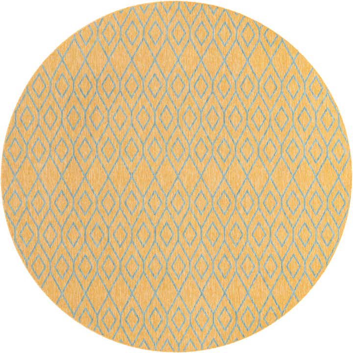 10' 8 x 10' 8 Easy-Clean Jill Zarin Turks and Caicos Indoor / Outdoor Round Rug