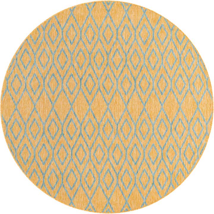 6' 7 x 6' 7 Easy-Clean Jill Zarin Turks and Caicos Indoor / Outdoor Round Rug