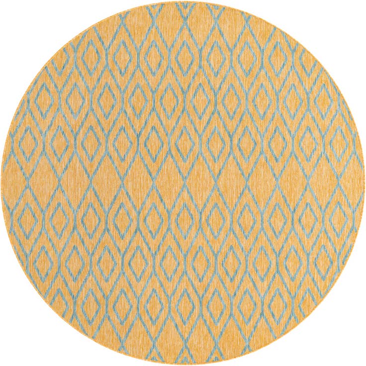 Detail image of 6' 7 x 6' 7 Easy-Clean Jill Zarin Turks and Caicos Indoor / Outdoor Round Rug