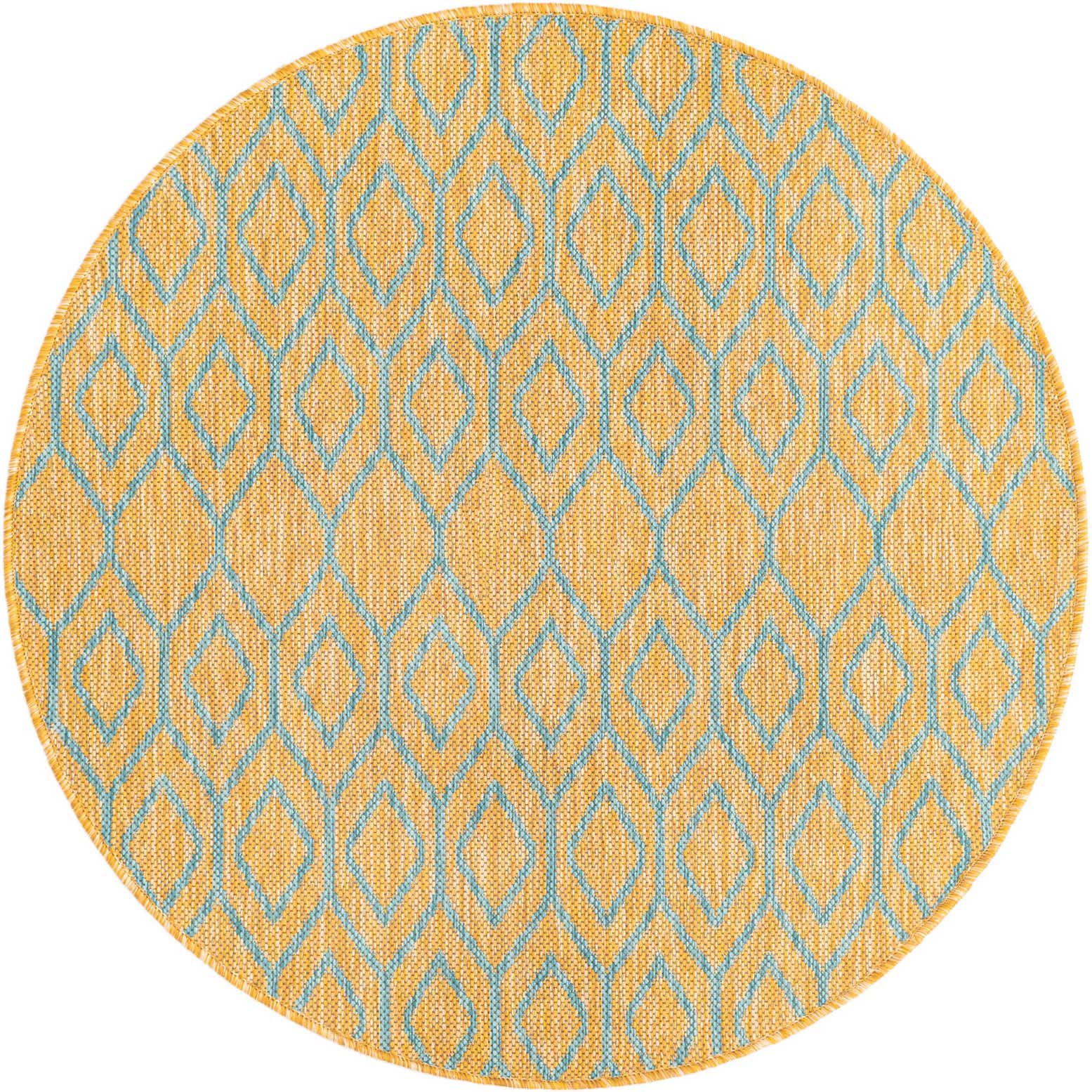 3' x 3' Easy-Clean Jill Zarin Turks and Caicos Indoor / Outdoor Round Rug