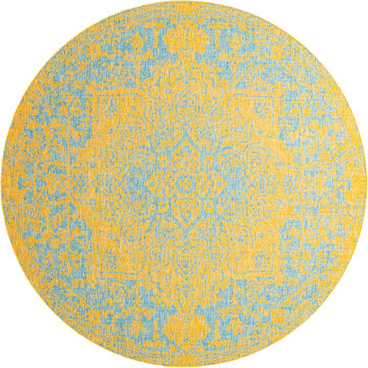 10' 8 x 10' 8 Easy-Clean Jill Zarin Dubai Indoor / Outdoor Round Rug