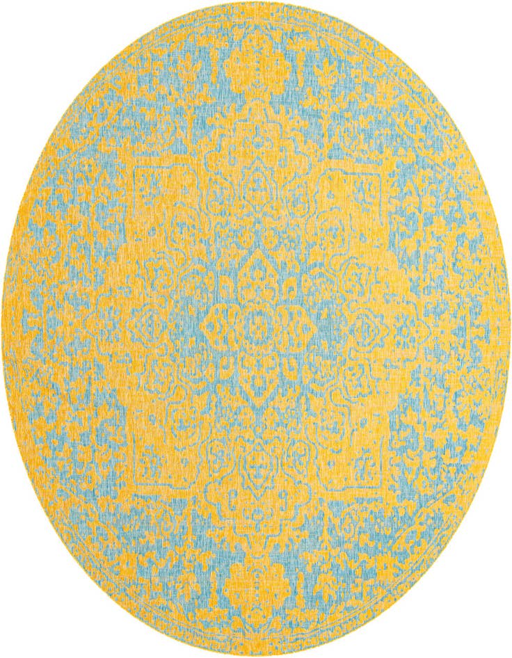 Detail image of 13' x 13' Easy-Clean Jill Zarin Dubai Indoor / Outdoor Round Rug