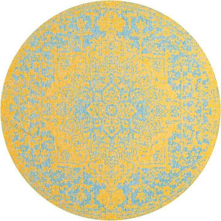 13' x 13' Easy-Clean Jill Zarin Dubai Indoor / Outdoor Round Rug