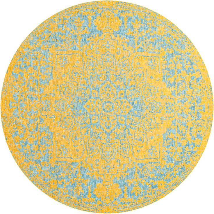 Detail image of 13' x 13' Easy-Clean Jill Zarin Dubai Indoor / Outdoor Round Rug
