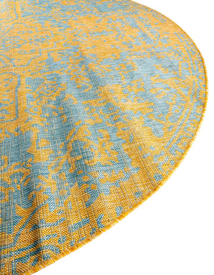6' 7 x 6' 7 Easy-Clean Jill Zarin Dubai Indoor / Outdoor Round Rug