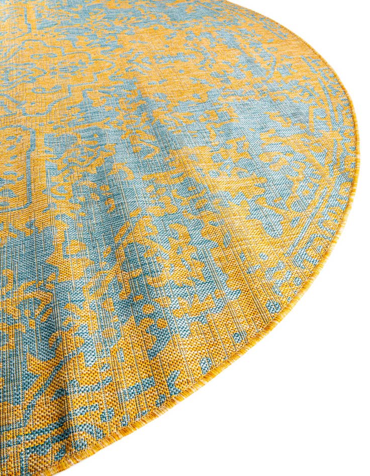 Detail image of 13' x 13' Easy-Clean Jill Zarin Dubai Indoor / Outdoor Round Rug