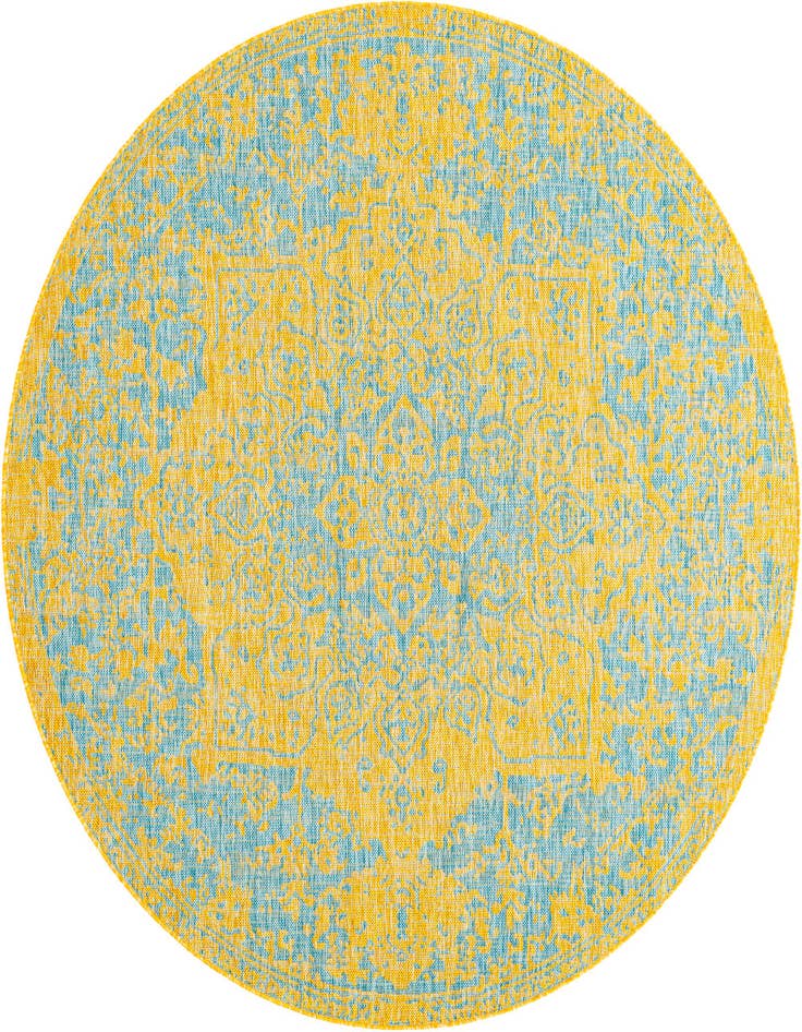 Detail image of 6' 7 x 6' 7 Easy-Clean Jill Zarin Dubai Indoor / Outdoor Round Rug