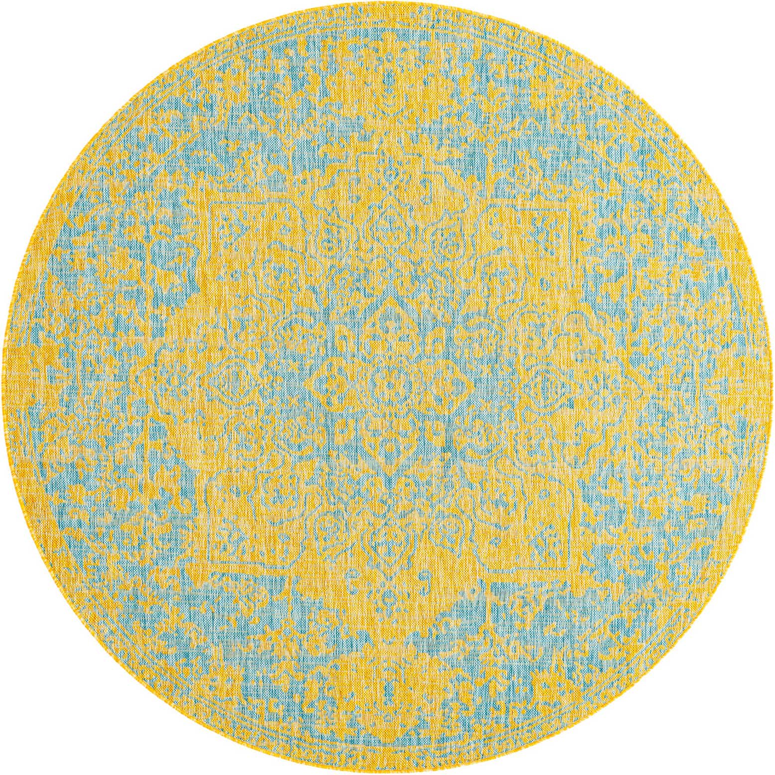 6' 7 x 6' 7 Easy-Clean Jill Zarin Dubai Indoor / Outdoor Round Rug