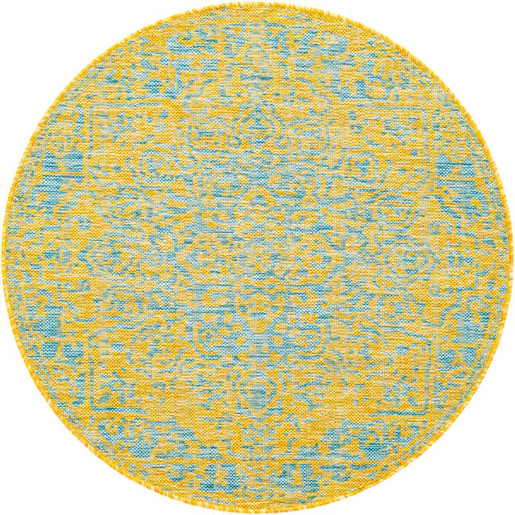 Detail image of 3' x 3' Easy-Clean Jill Zarin Dubai Indoor / Outdoor Round Rug