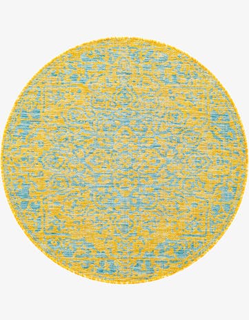 3' x 3' Easy-Clean Jill Zarin Dubai Indoor / Outdoor Round Rug