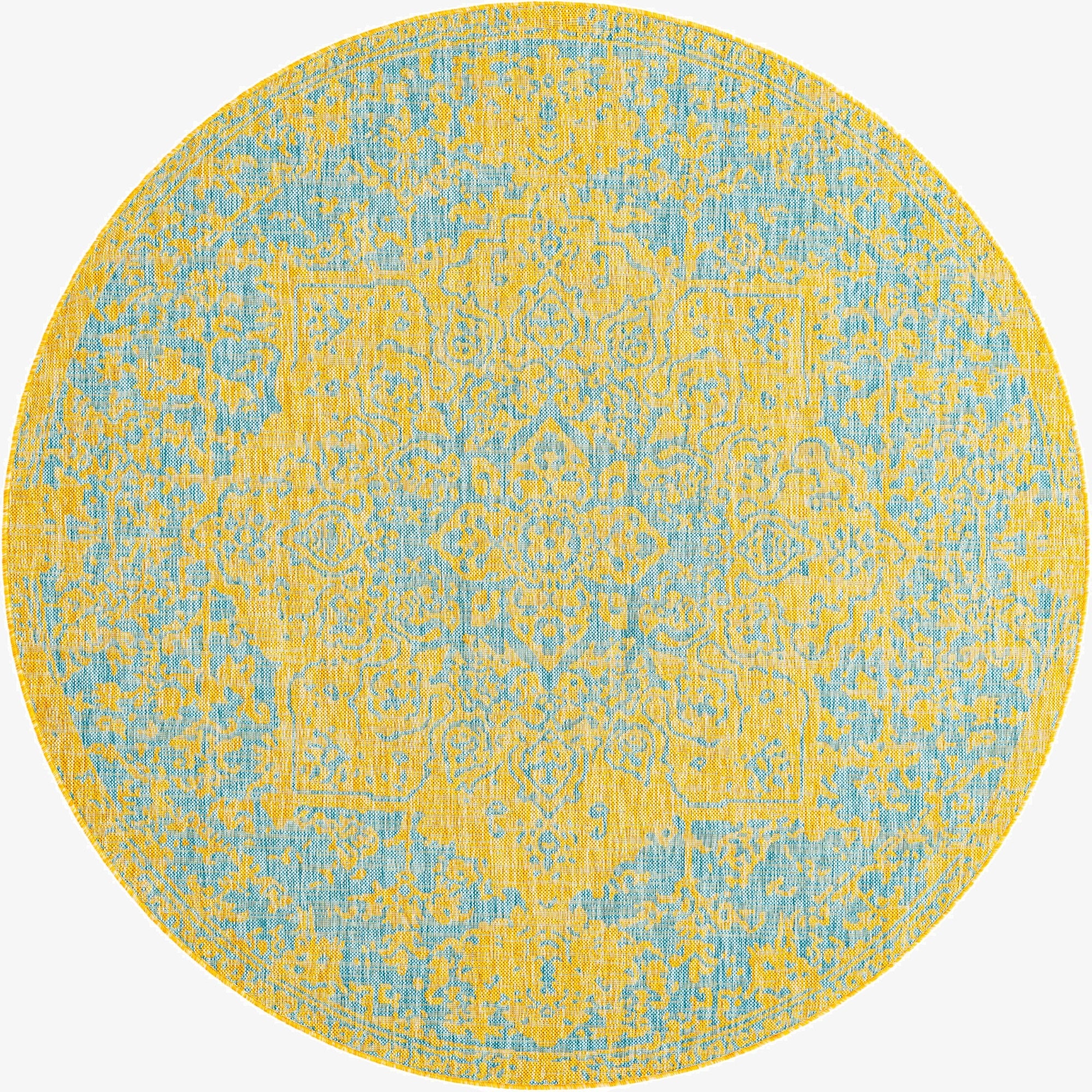 6' 7 x 6' 7  Washable Jill Zarin Dubai Indoor / Outdoor Round Rug