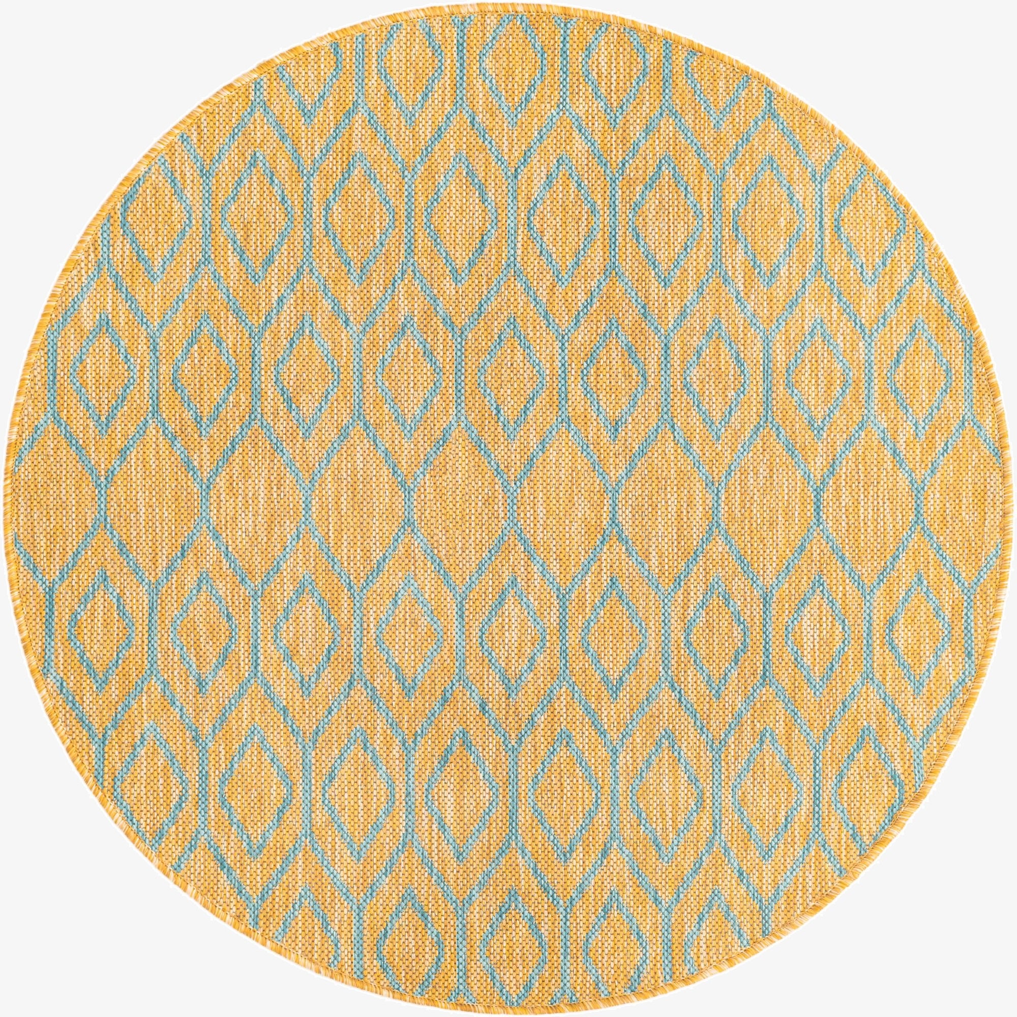 3' x 3'  Washable Jill Zarin Turks and Caicos Indoor / Outdoor Round Rug