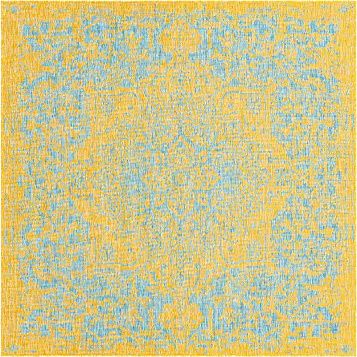 7' 10 x 7' 10 Easy-Clean Jill Zarin Dubai Indoor / Outdoor Square Rug