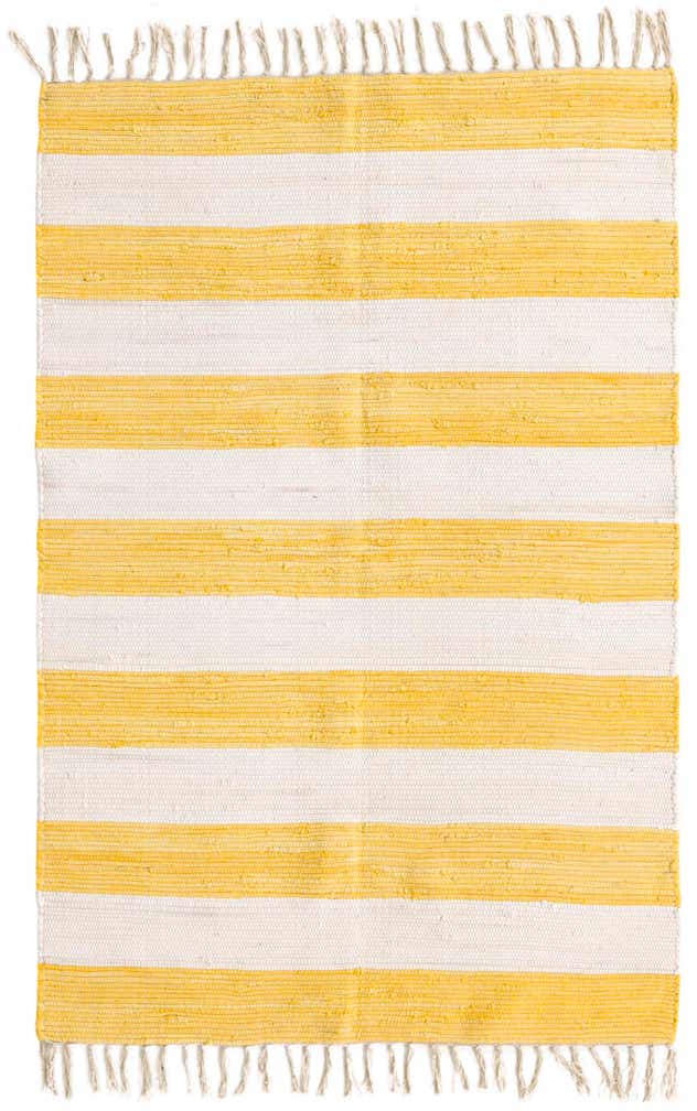 4' 1 x 6' 1 Hand Woven Chindi Rag Rug