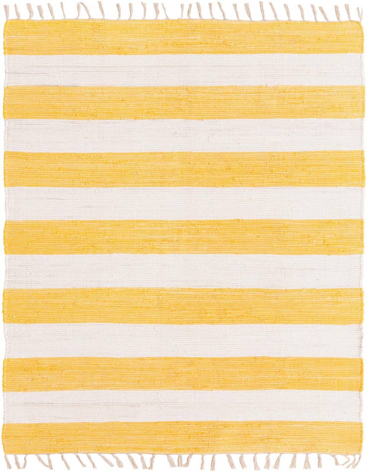 Detail image of 5' 1 x 8' Hand Woven Chindi Rag Rug