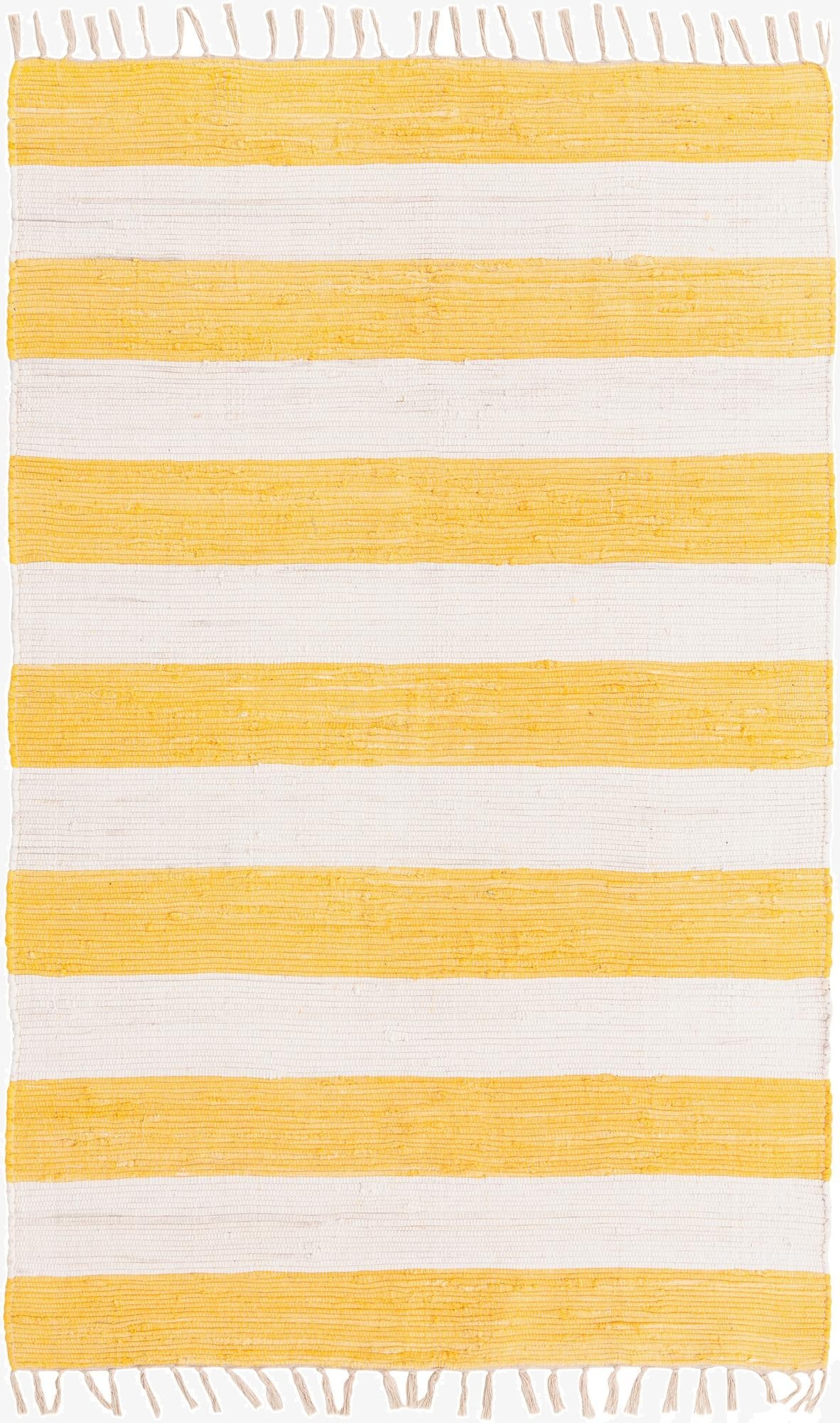 5' 1 x 8'  Hand Woven Chindi Rag Rug