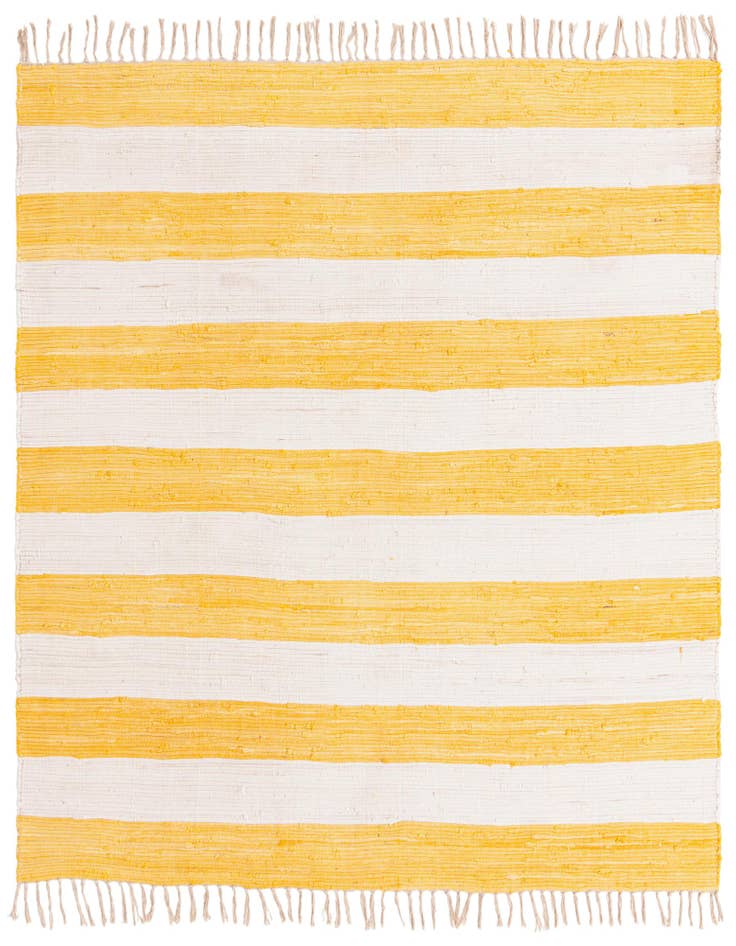 Detail image of 7' 10 x 7' 10 Hand Woven Chindi Rag Square Rug